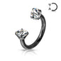 Surgical Steel Internally Threaded Horseshoe w/ Prong Ends