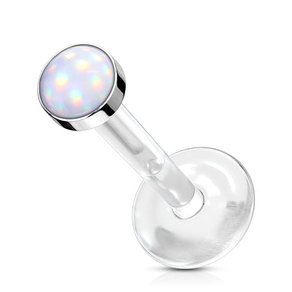 Acrylic Threadless "Illuminating" Stone Top Labret Combo