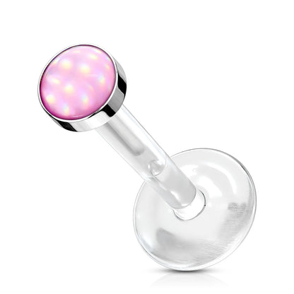 Acrylic Threadless "Illuminating" Stone Top Labret Combo