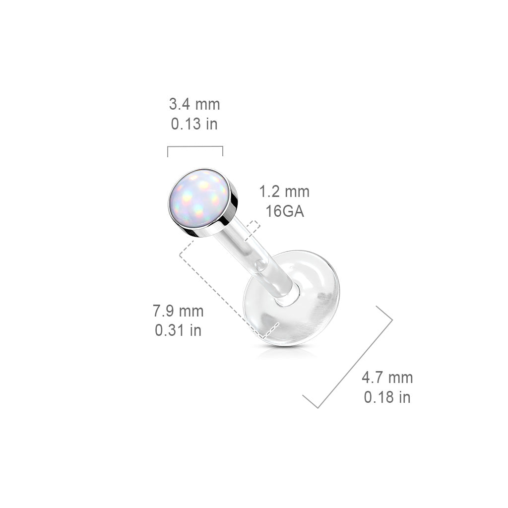 Acrylic Threadless "Illuminating" Stone Top Labret Combo