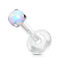 Acrylic Threadless Prong Set Opal Top Labret Combo