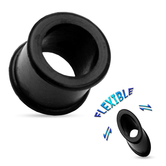 Silicone Double Flared Tunnel with Rim