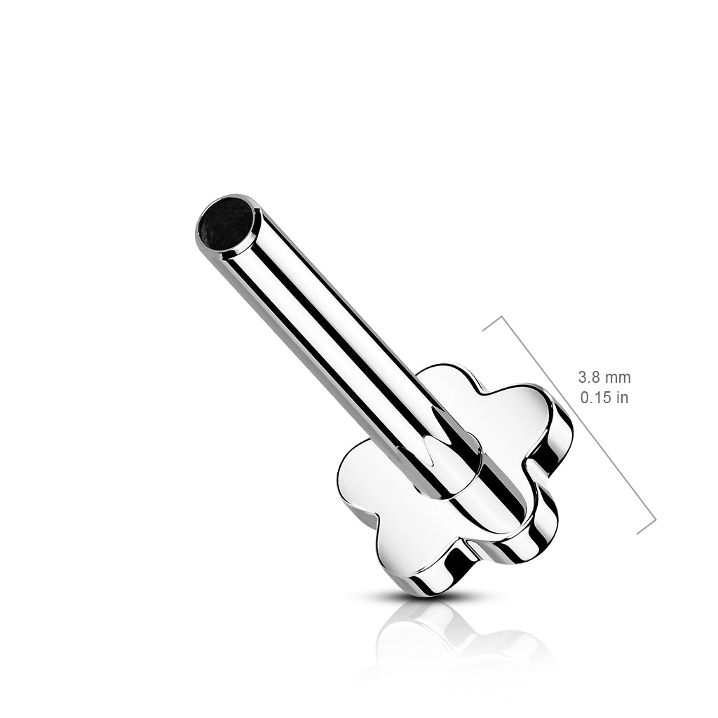 Titanium Threadless Flower Flat Back Labret (Post Only)