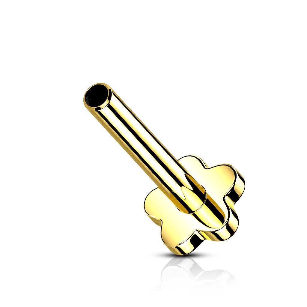 Titanium Threadless Flower Flat Back Labret (Post Only)