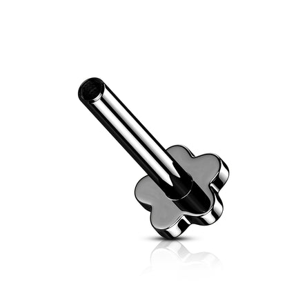 Titanium Threadless Flower Flat Back Labret (Post Only)