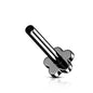 Titanium Threadless Flower Flat Back Labret (Post Only)