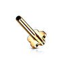 Titanium Threadless Flower Flat Back Labret (Post Only)