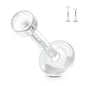 Acrylic Clear Threadless Labret Retainer Combo