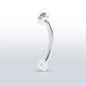 Acrylic Curved Barbell Retainer with O Ring