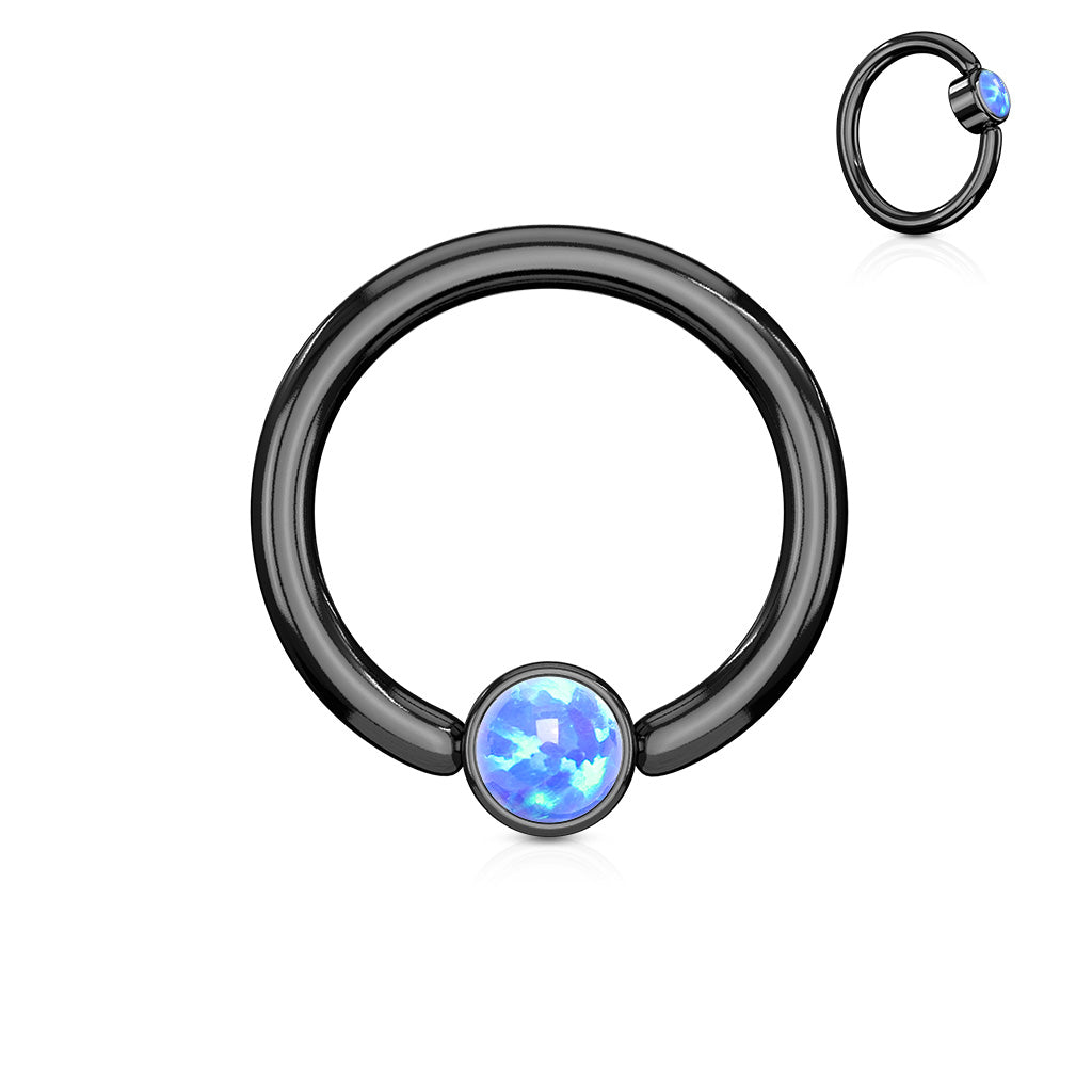Surgical Steel CBR Opal Colored Flat Ball