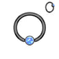 Surgical Steel CBR Opal Colored Flat Ball