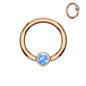Surgical Steel CBR Opal Colored Flat Ball