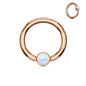 Surgical Steel CBR Opal Colored Flat Ball