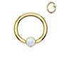 Surgical Steel CBR Opal Colored Flat Ball
