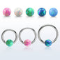 Surgical Steel CBR with Synthetic Opal