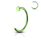 Surgical Steel Nostril Hoop w/ Flat Top Stopper