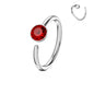 Surgical Steel Annealed Single Gem End Nostril Ring