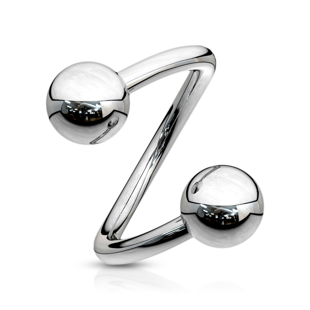 Surgical Steel Externally Threaded Twists w/ Solid Ball Ends