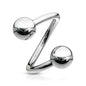Surgical Steel Externally Threaded Twists w/ Solid Ball Ends