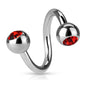 Surgical Steel Externally Threaded Twists w/ Jeweled Balls