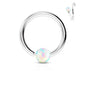 Surgical Steel Annealed CBR Fixed One Side Opal (CLEARANCE)