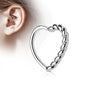 Annealed Surgical Steel/Brass Half Braided Heart (Reversible) 16G 10mm (CLEARANCE)