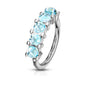 Surgical Steel Annealed 5 "Illuminating" Stone Ring (CLEARANCE)