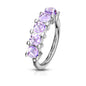 Surgical Steel Annealed 5 "Illuminating" Stone Ring (CLEARANCE)