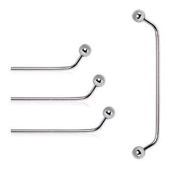Surgical Steel Externally Threaded 45 Degree Surface Barbell w/ Ball Ends