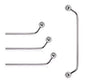Surgical Steel Externally Threaded 45 Degree Surface Barbell w/ Ball Ends
