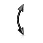 Surgical Steel Externally Threaded Curved Barbells with Spike Ends