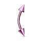 Surgical Steel Externally Threaded Curved Barbells with Spike Ends