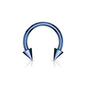 Surgical Steel Externally Threaded Horseshoe w/ Spike Ends - Coloured
