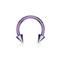 Surgical Steel Externally Threaded Horseshoe w/ Spike Ends - Coloured