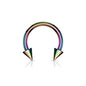 Surgical Steel Externally Threaded Horseshoe w/ Spike Ends - Coloured