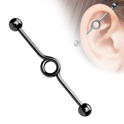Surgical Steel Externally Threaded Industrial Barbell Loop Design
