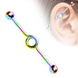 Surgical Steel Externally Threaded Industrial Barbell Loop Design