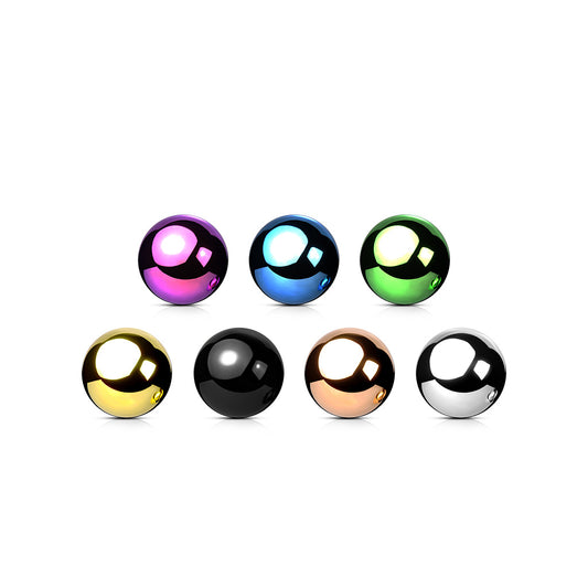 Externally Threaded Surgical Steel Solid Ball Tops 10 Pack