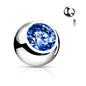 Surgical Steel Externally Threaded Press Fit Replacement Bezel Gem (Balls Only)