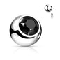 Surgical Steel Externally Threaded Press Fit Replacement Bezel Gem (Balls Only)
