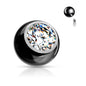 Surgical Steel Externally Threaded Press Fit Replacement Bezel Gem (Balls Only)
