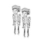 Surgical Steel Skeleton Dangle Earrings
