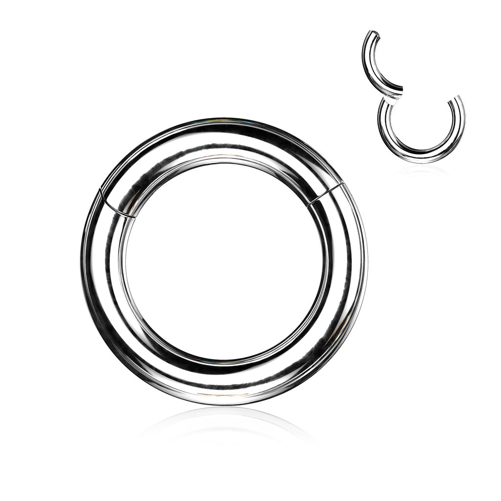 Surgical Steel Hinged Rings 20G - 2G - Silver Only