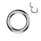 Surgical Steel Hinged Rings 20G - 2G - Silver Only