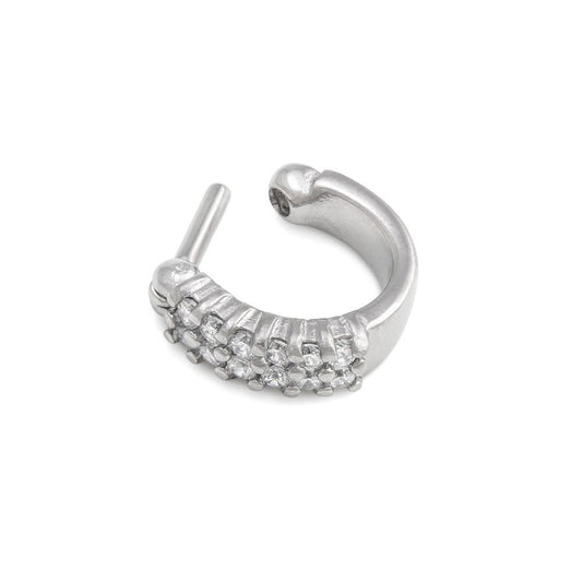 Surgical Steel Twin Row Crystal Clicker 16G
