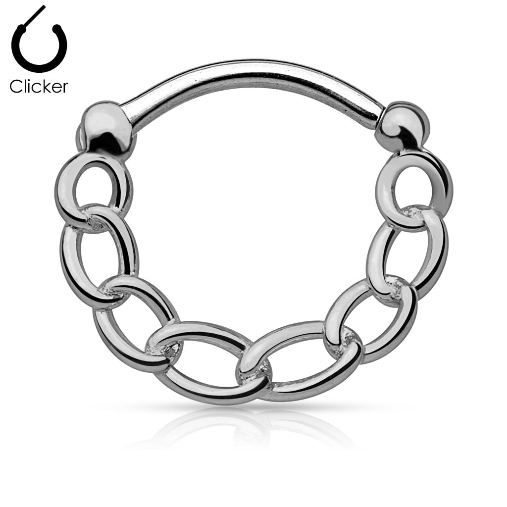 Surgical Steel/Brass Linked Chain Clicker (CLEARANCE)