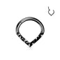 Surgical Steel Hinged Pyramid Cut Chevron