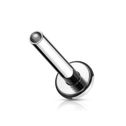 Surgical Steel Internally Threaded Flat Back Labret (Post Only) 3mm Base