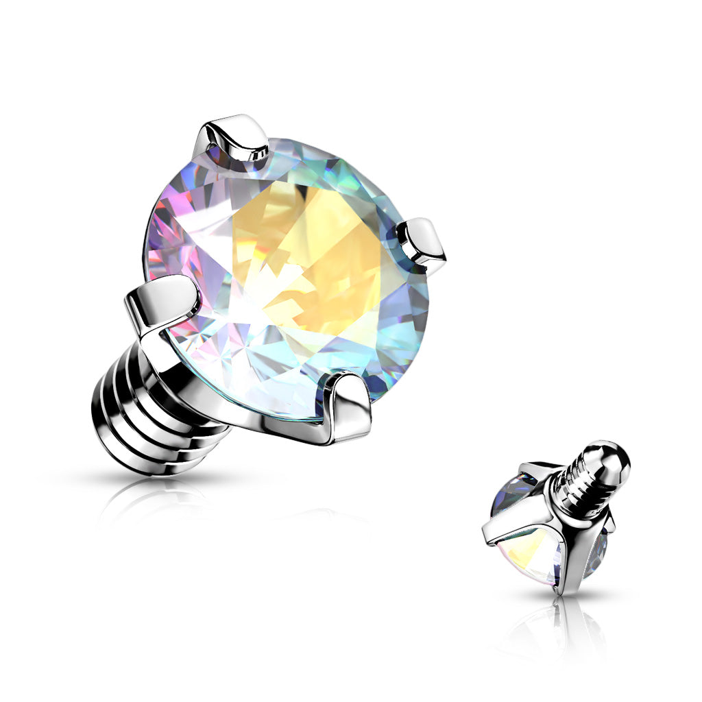 Surgical Steel Internally Threaded Prong Gem (Top Only)