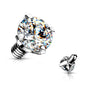 Surgical Steel Internally Threaded Prong Gem (Top Only)